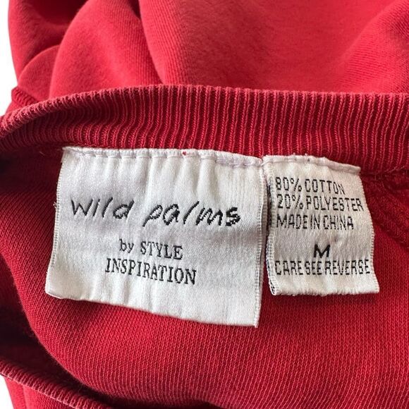 Vintage Vermont Oversized Red Crewneck Fleece Sweatshirt, M - Picture 5 of 8